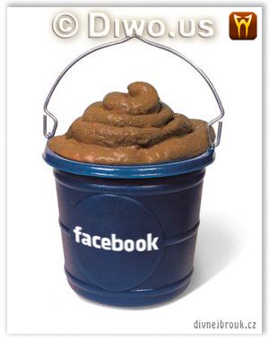 Divnej Brouk - Facebook - pail, bucket full of shit, logo, kbelík, kýbl hoven, plný sraček