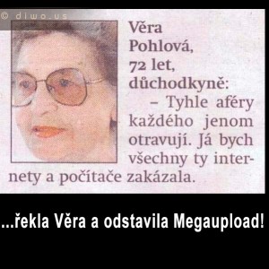 Věra Pohlová - Megaupload     
