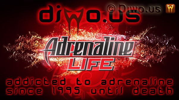 Diwous - Adrenaline Life - logo, addicted to adrenalin, Adrenalinový život, dobrodružství, extreme sports, extrémní sporty, nebezpečí, outdoor, závislost na adrenalinu