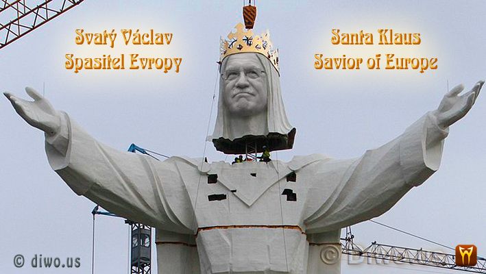 Diwous - obří socha, Václav Klaus - spasitel Evropy, Ježíš, Polsko, Česká republika, největší na světě, vtip, humor
